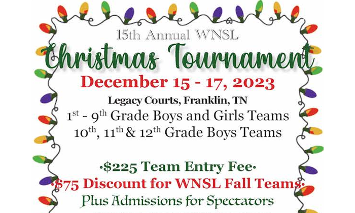 Register Your Team for the WNSL Christmas Tournament!
