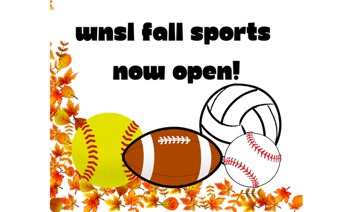 Fall Sports Registration Now Open
